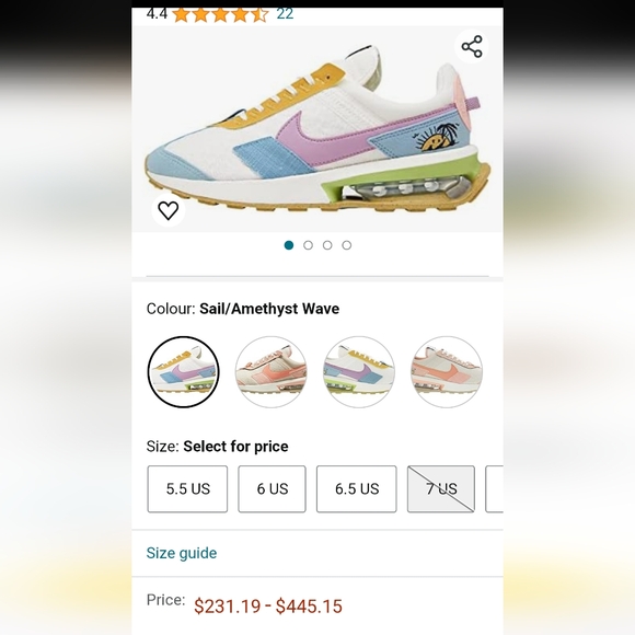 Nike Air Max Women's Pre-Day SE Nike Sun Club Sail Multi Shoes Size 6 DJ9984-100 - Picture 6 of 10